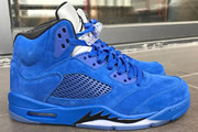 Women Jordan 5 Blue Suede